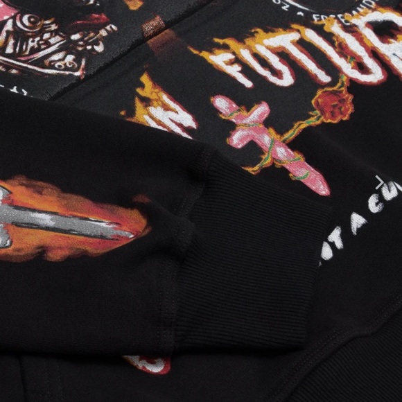 NOT A CULT X FREEBANDZ ROSES HOODIE Large - Picture 10 of 10
